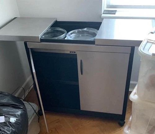 Stainless steel heated kitchen - steel,