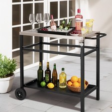 Outdoor Prep Grill Cart with