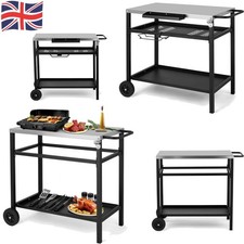 Outdoor BBQ Prep Grill Cart